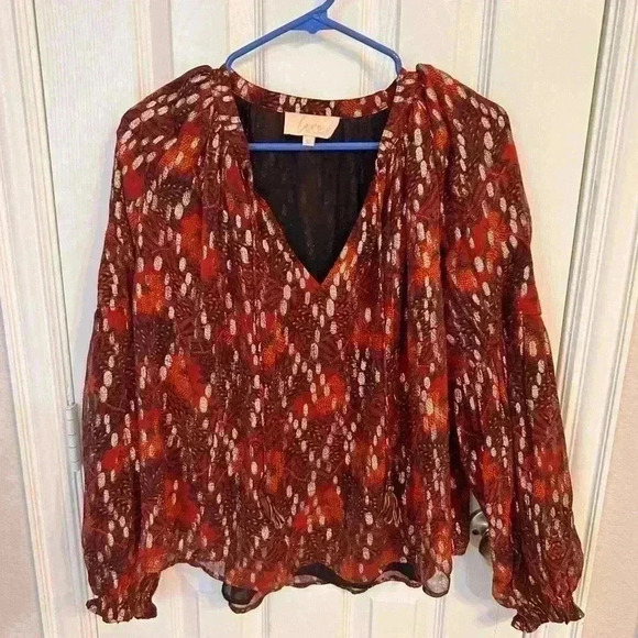 Love the Label Jane Peasant Blouse Size M - Picture 3 of 6